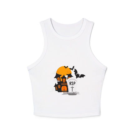 Halloween-Themen Damen Micro Rib Racer Tank Top