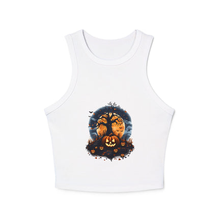 Halloween-Themen Damen Micro Rib Racer Tank Top