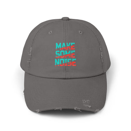 Unisex Distressed Cap mit Typografie-Motiven 