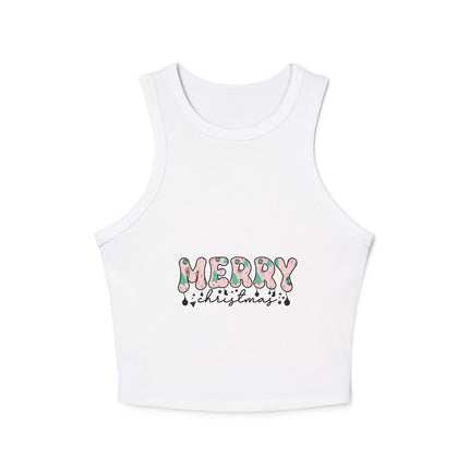 Christmas themed Women's Micro Rib Racer Tank Top