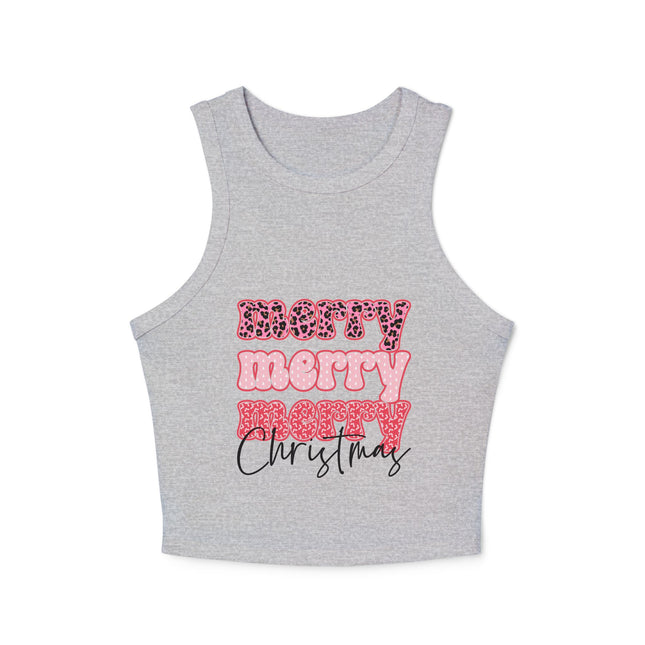 Weihnachtliches Damen Micro Rib Racer Tank Top