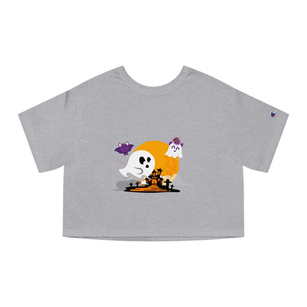 Champion Damen Heritage Cropper T-Shirt mit Halloween-Motiv
