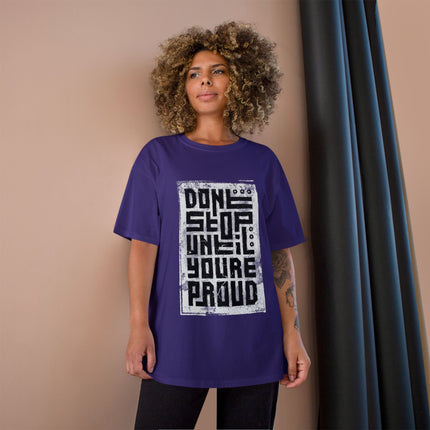 Champion-T-Shirt mit Typografie-Motiv