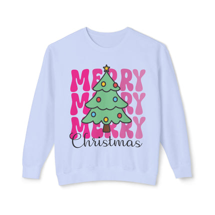 Christmas themed Unisex Lightweight Crewneck Sweatshirt