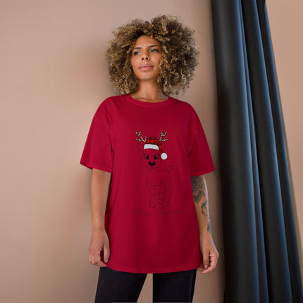 Champion-T-Shirt mit Weihnachtsmotiv