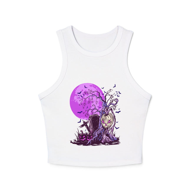 Halloween-Themen Damen Micro Rib Racer Tank Top