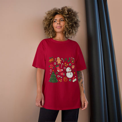 Champion-T-Shirt mit Weihnachtsmotiv