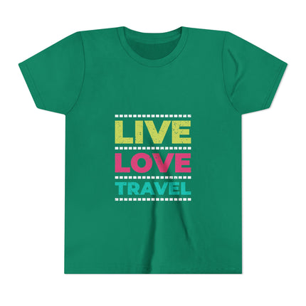 Kurzärmeliges Jugend-T-Shirt mit Typografie-Motiv