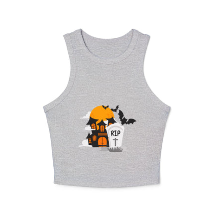 Halloween-Themen Damen Micro Rib Racer Tank Top