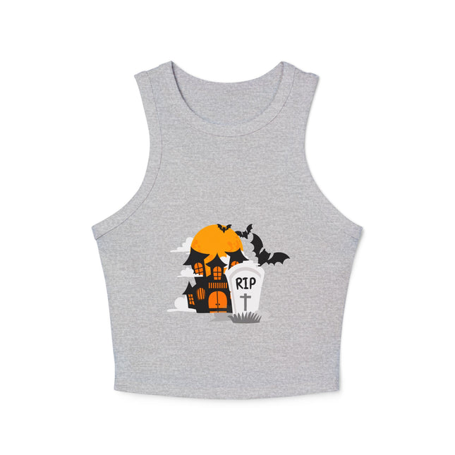 Halloween-Themen Damen Micro Rib Racer Tank Top