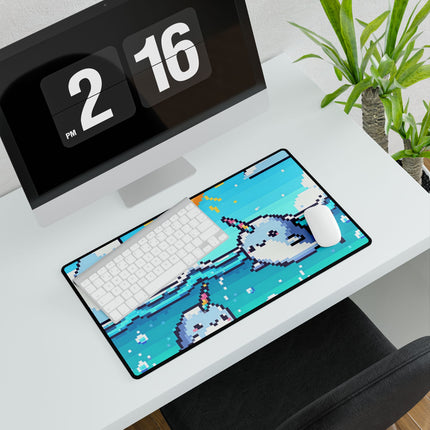 Cute 2 Whale design themed Desk Mats