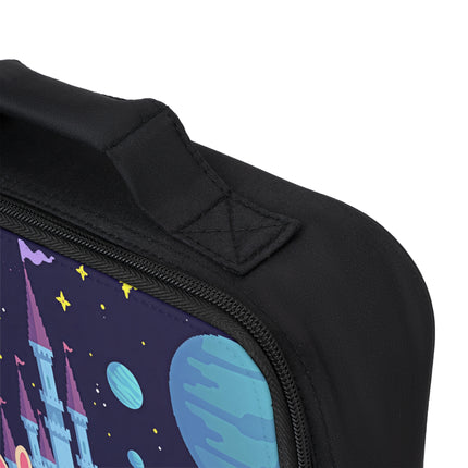 Süße Lunchtasche mit 2 Hasen im Weltraum-Muster 