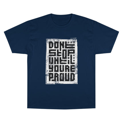 Champion-T-Shirt mit Typografie-Motiv