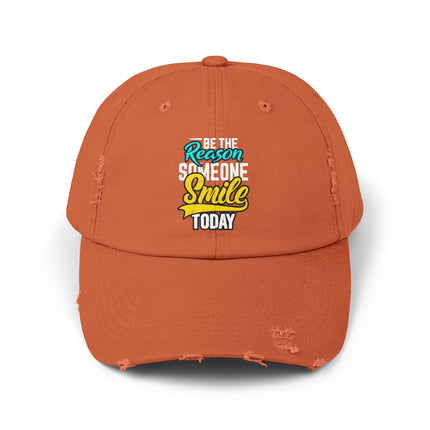 Unisex Distressed Cap mit Typografie-Motiven 
