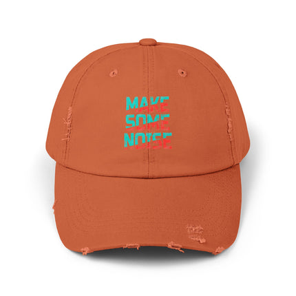 Unisex Distressed Cap mit Typografie-Motiven 