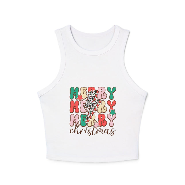Weihnachtliches Damen Micro Rib Racer Tank Top