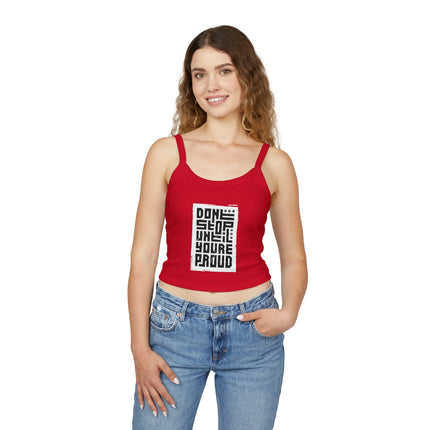 Typografie Themen Damen Spaghetti Strap Tank Top 