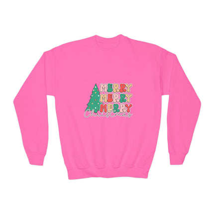 Christmas themed Youth Crewneck Sweatshirt