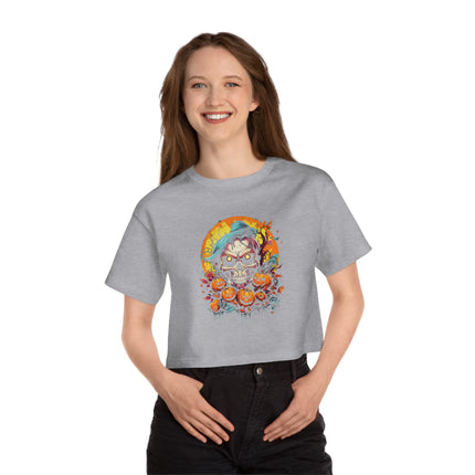 Champion Damen Heritage Cropper T-Shirt mit Halloween-Motiv