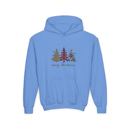 Christmas themed Youth Heavy Blend Hooded Sweatshirt