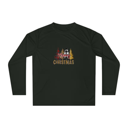 Christmas themed Unisex Performance Long Sleeve Shirt