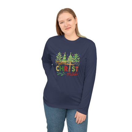 Christmas themed Unisex Performance Long Sleeve Shirt