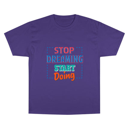 Champion-T-Shirt mit Typografie-Motiv