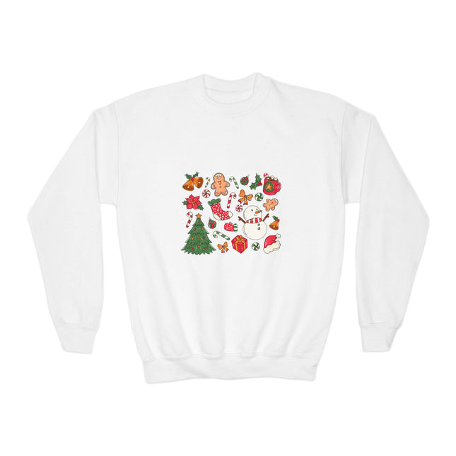 Christmas themed Youth Crewneck Sweatshirt