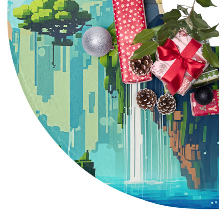 Floating islands design themed Christmas Tree Skirts