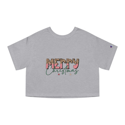 Christmas themed Champion Women's Heritage Cropper T-Shirt