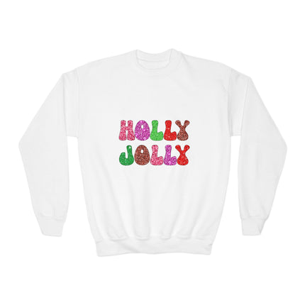 Christmas themed Youth Crewneck Sweatshirt
