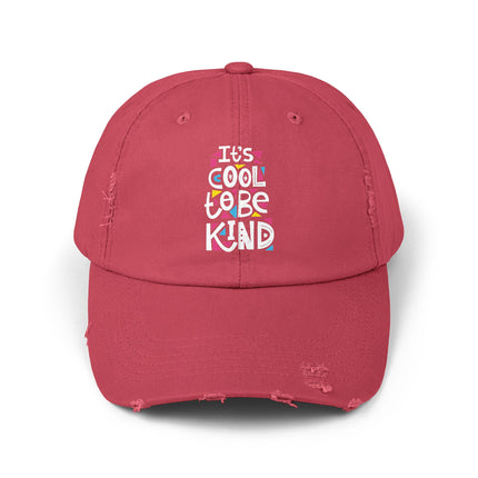 Unisex Distressed Cap mit Typografie-Motiven 