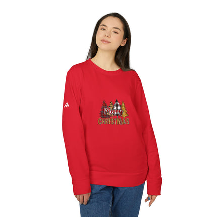Christmas themed Adidas Unisex Fleece Crewneck Sweatshirt