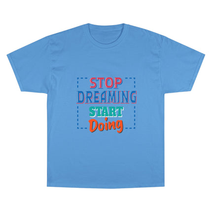 Champion-T-Shirt mit Typografie-Motiv