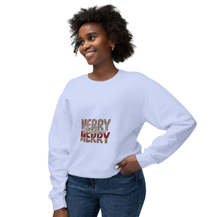 Christmas themed Unisex Lightweight Crewneck Sweatshirt