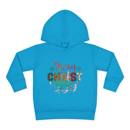 Christmas themed Toddler Pullover Fleece Hoodie