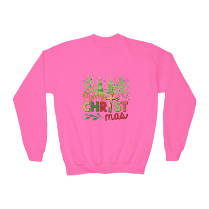 Christmas themed Youth Crewneck Sweatshirt