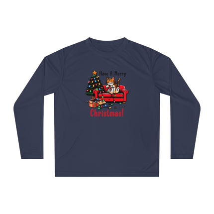 Christmas themed Unisex Performance Long Sleeve Shirt