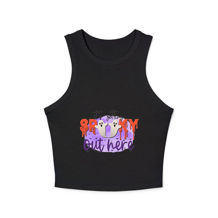 Halloween-Themen Damen Micro Rib Racer Tank Top