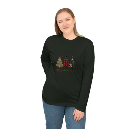 Christmas themed Unisex Performance Long Sleeve Shirt