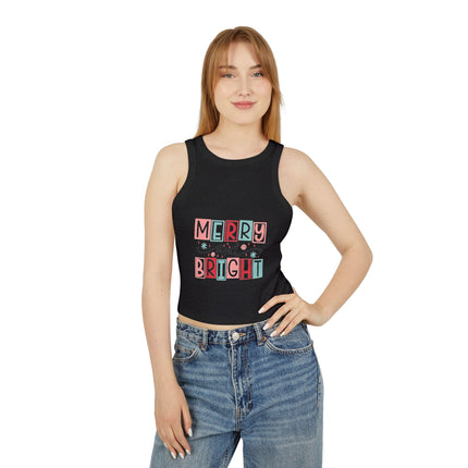 Weihnachtliches Damen Micro Rib Racer Tank Top