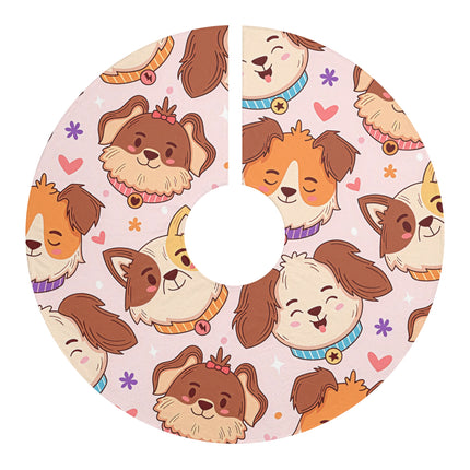 Cute Dog Pattern design themed Christmas Tree Skirts