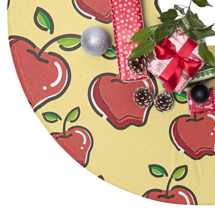 Cute Apple Pattern design themed Christmas Tree Skirts
