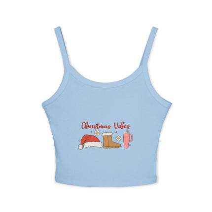 Weihnachtsmotiv Damen Spaghettiträger Tank Top 