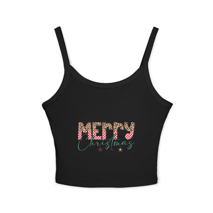 Weihnachtsmotiv Damen Spaghettiträger Tank Top 