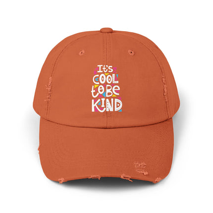 Unisex Distressed Cap mit Typografie-Motiven 