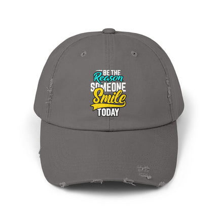 Unisex Distressed Cap mit Typografie-Motiven 