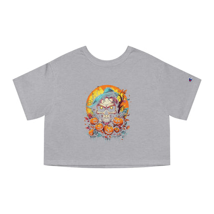 Champion Damen Heritage Cropper T-Shirt mit Halloween-Motiv