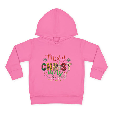Christmas themed Toddler Pullover Fleece Hoodie
