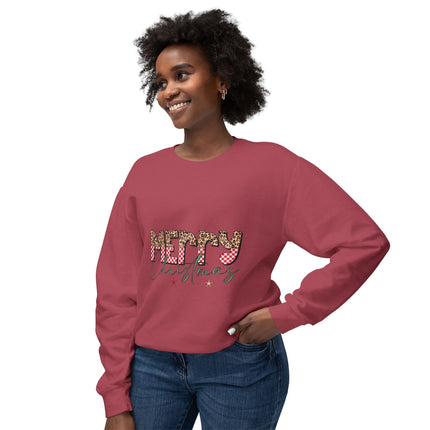 Christmas themed Unisex Lightweight Crewneck Sweatshirt